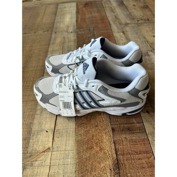 Adidas Mens Response CL Running Shoes Size 9.5 White & Grey Mesh Sneakers - Picture 6 of 8